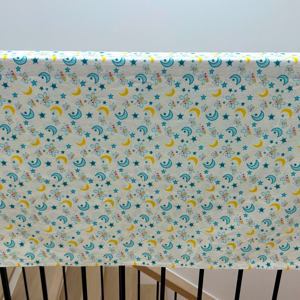 Fabric - Moon, Star and Bumblebee Pattern